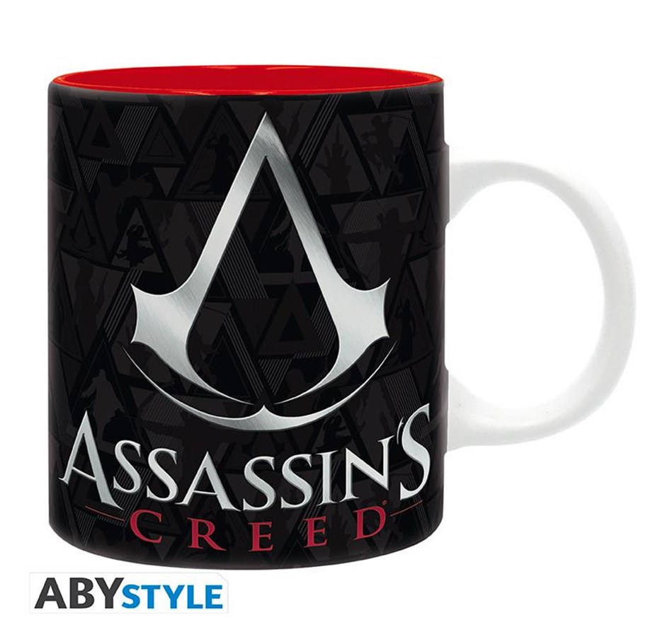Merchandise - ABYstyle - ASSASSIN'S CREED Mug Crest black & red - Muggar - ABYMUGA204