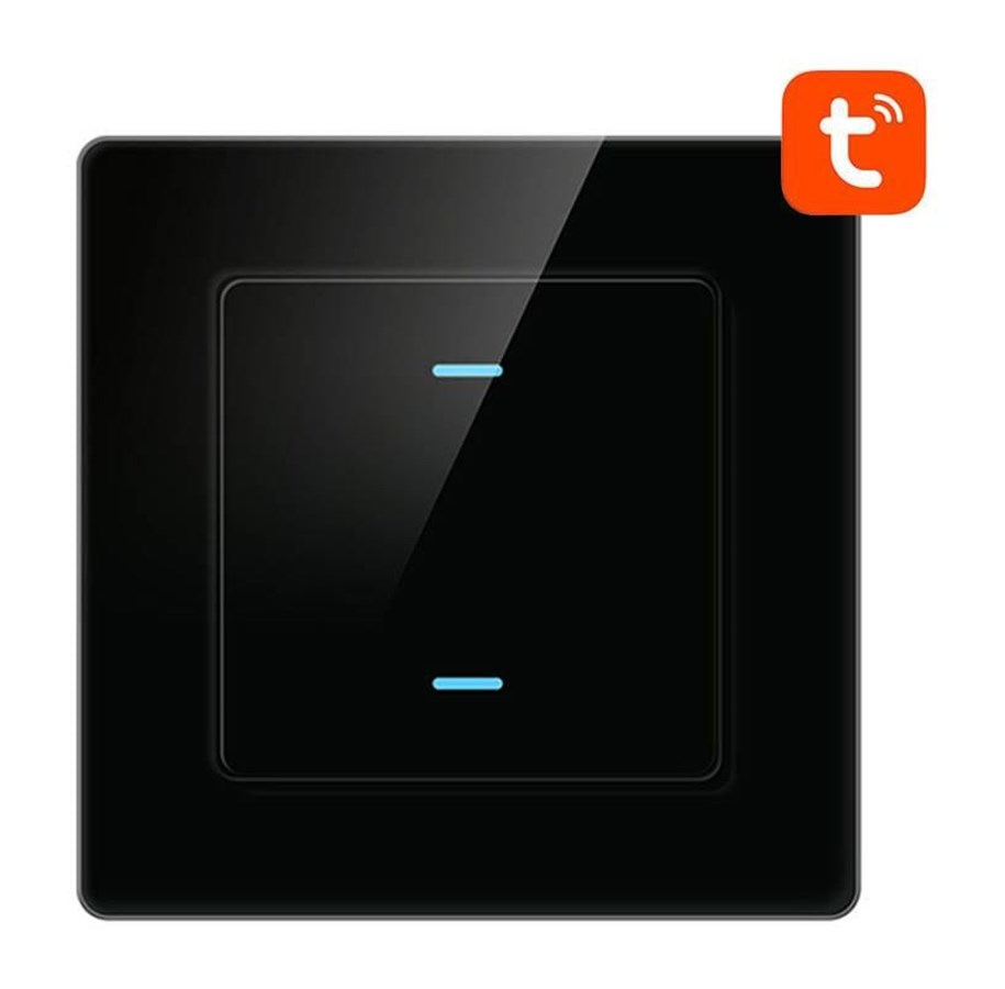 Smarta Hem - Avatto Smart Light Switch WiFi N-TS10-B2 2 Way TUYA (black) - N-TS10-B2