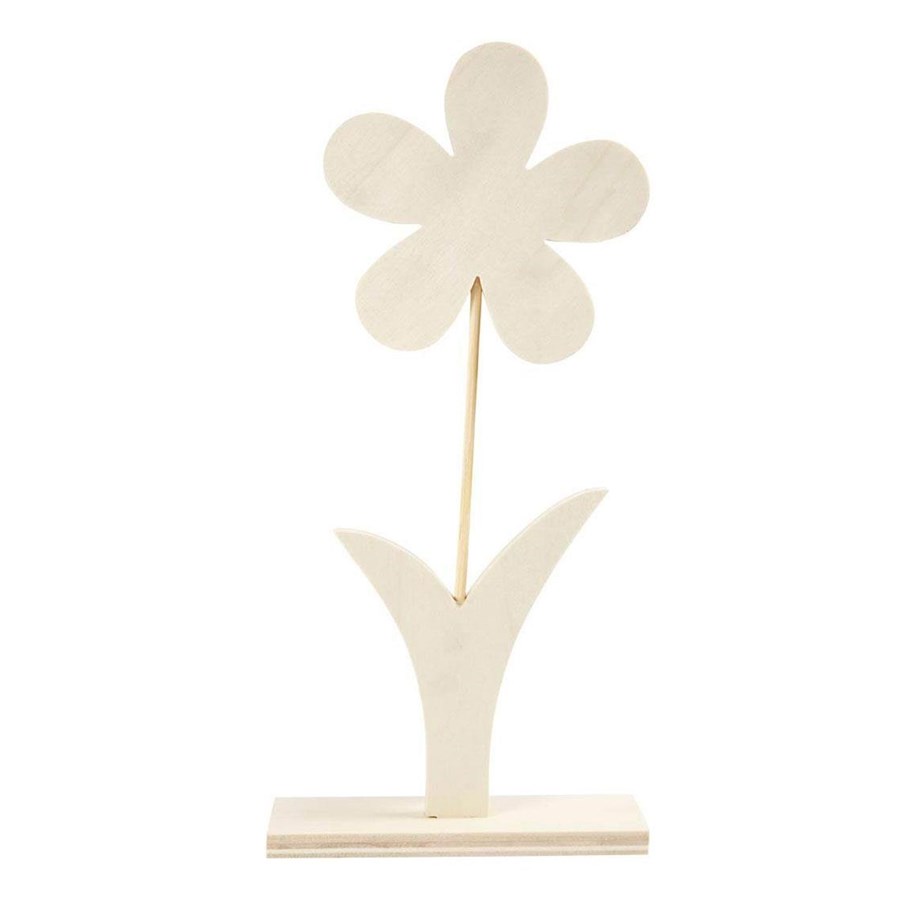 Byggset - Creativ Company Wooden Flower with Base 26cm - 57931