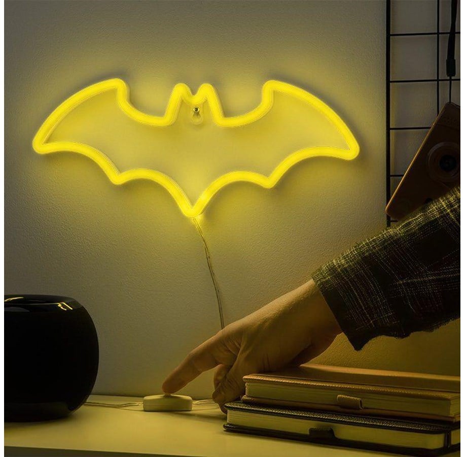 Batman Paladone Mini Logo Licht | Offiziell Lizenziert, Mit Batman-Logo | Batteriebetrieben (AAA, Nicht Inklusive)