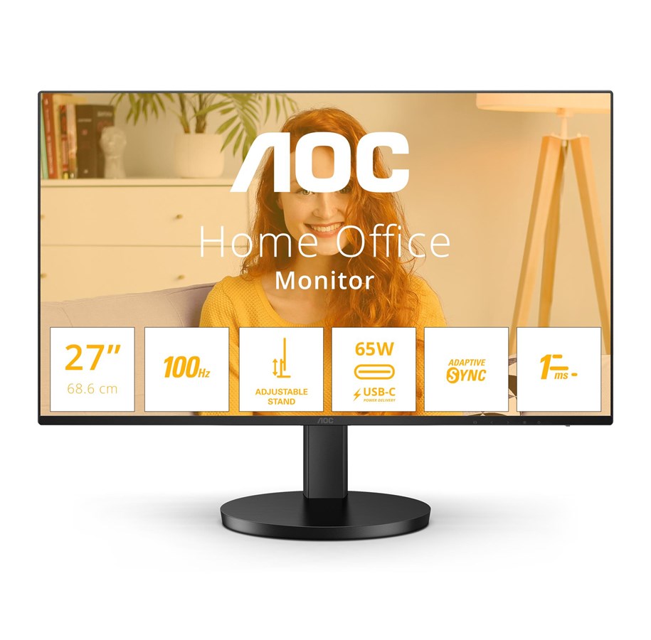 Skärm - 27" AOC Q27B3CF2 - 2560x1440 (QHD) - 100Hz - IPS - 2x 2W Speakers - Q27B3CF2/23