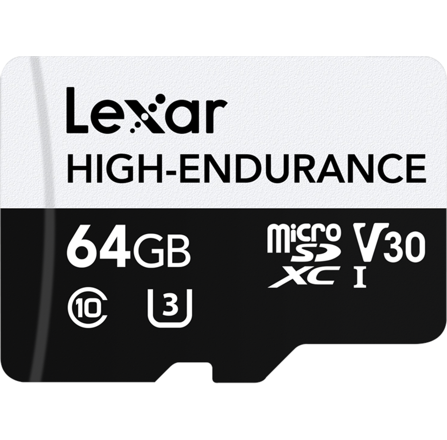 Flashram & USB Flash Drives - Lexar High-Endurance microSD - 100MB/s - 64GB - LMSHGED064G-BCNNG