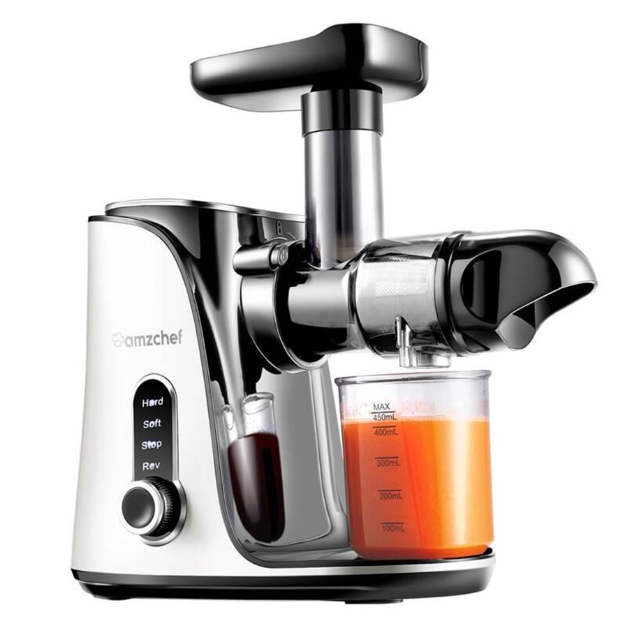 Juicemaskin & råsaftcentrifug - AMZCHEF GM3001-WT slow speed juicer (white) - GM3001-WT