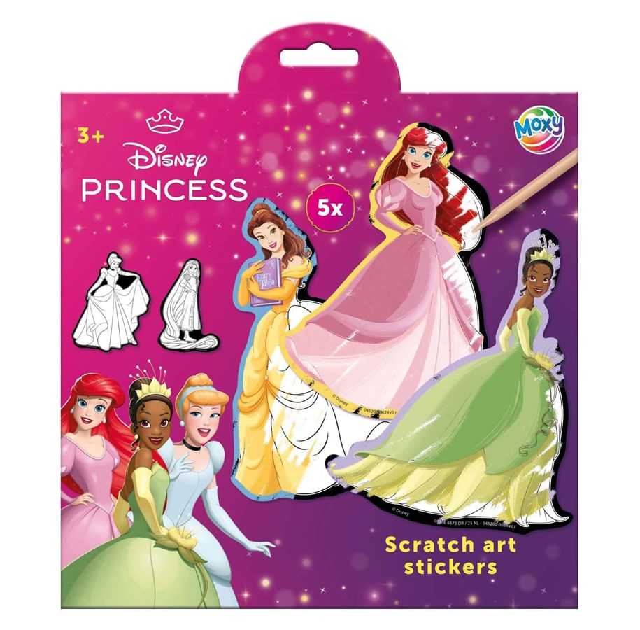 Kreativa spel - Creative Craft Group - Scratch Art Stickers - Disney Princess 6 pcs. - 045200