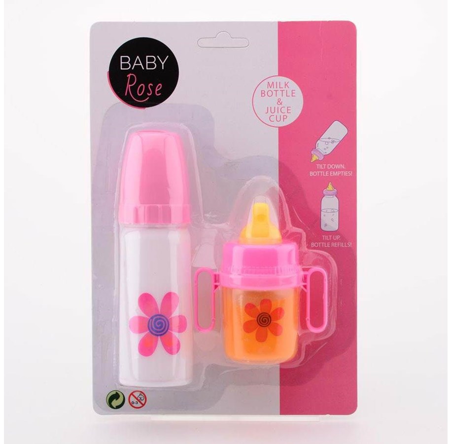 Docka, bamse och tillbehör - Baby Rose - Feeding Bottles 2pcs - 27475