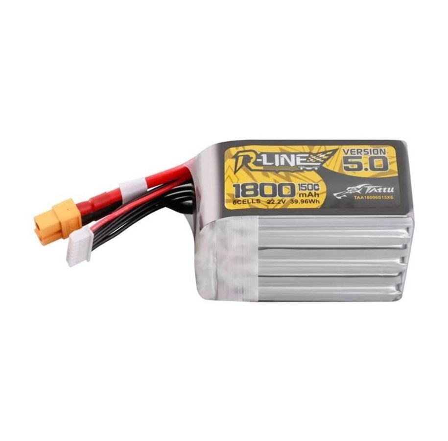 Fjärrstyrt - Gens ace &Tattu Lipo R-Line Version 5.0 1800mAh 22.2V 150C 6S battery with XT60 connector - TAA18006S15X6