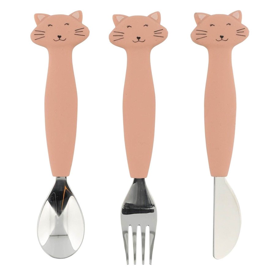 Babyvård - Trixie Baby Silicone Dining Set - Mrs. Cat 3pcs. - 96-454