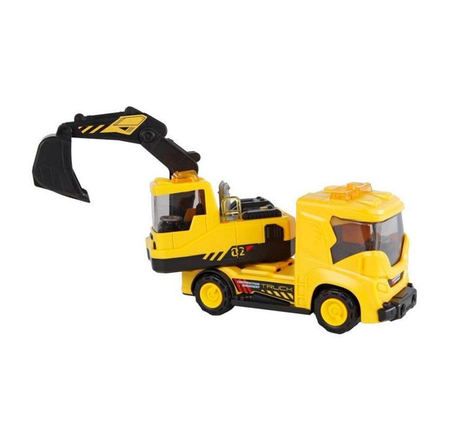 Leksaksbil - 2-Play Traffic - 2-Play Work Vehicle Excavator Friction with Light and Sound - 510369