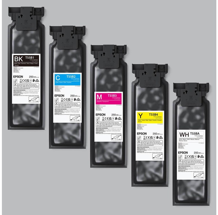 Skrivartillbehör-bläck-toner - Epson UltraChrome DG2 Yellow Ink T55B400 (250ml) for F1000 - C13T55B400