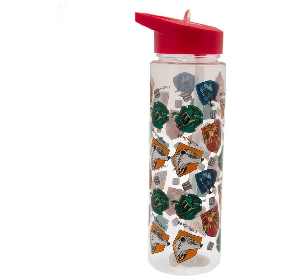 Merchandise - Pyramid - HARRY POTTER Hogwarts House Crests Clear Plastic 540 ml - Vattenflaska - PBD26375