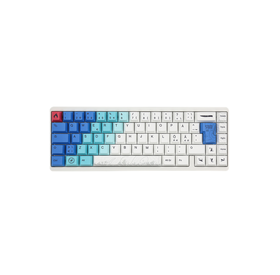 Tangentbord - Varmilo Muse65 Hall Effect 65% RGB LED Type - Summit - Gaming Keyboard - Utan numpad - Nordisk - Vit - A88A110H0A5A02A073