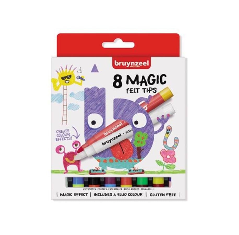 Kreativa spel - Bruynzeel Kids Magic Markers 8 pcs. - 60126008