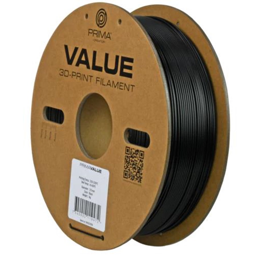 Filament/Harts - 3D-skrivare - Prima Value ABS - Black - 2.85mm - 1 kg - PV24-ABS-175-1000-BK