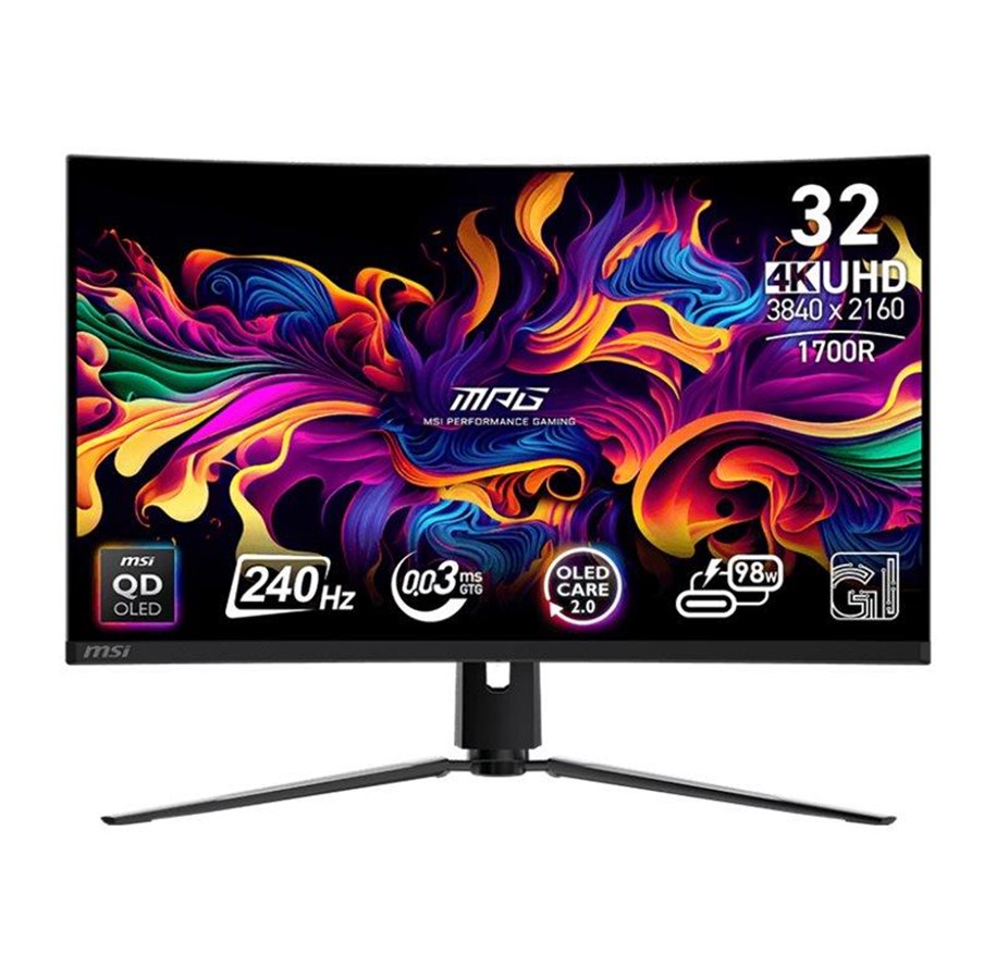 Skärm - 32" MSI MPG 321CURXDE - 3840x2160 - 240Hz - QD-OLED - KVM switch - 9S6-3DD64T-005