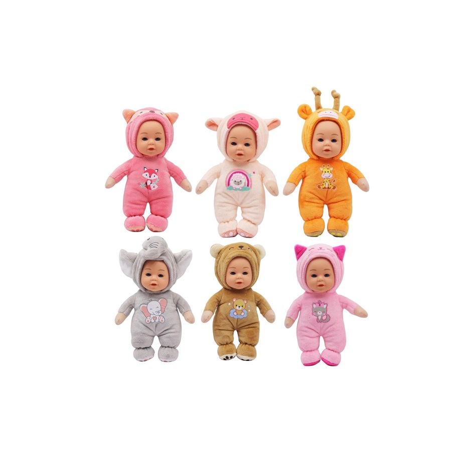 Dockor & Tillbehör - Happy Friend Tilde Doll 18cm With Plush Outfit 6 asst - 504230