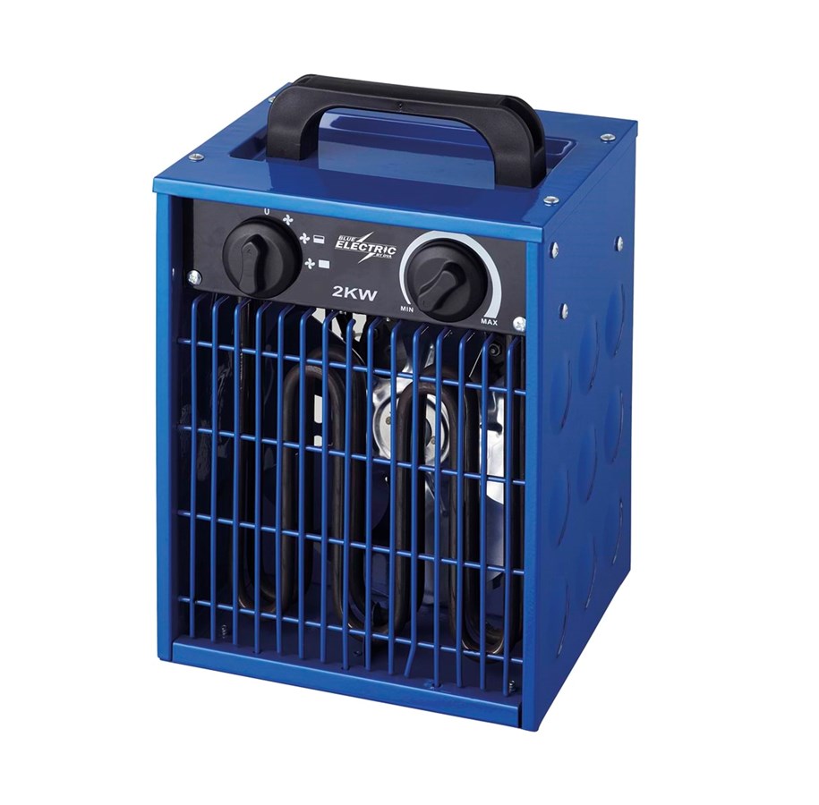 Elvärme - Blue Electric Fan heater 2kW 230V blue - VB2