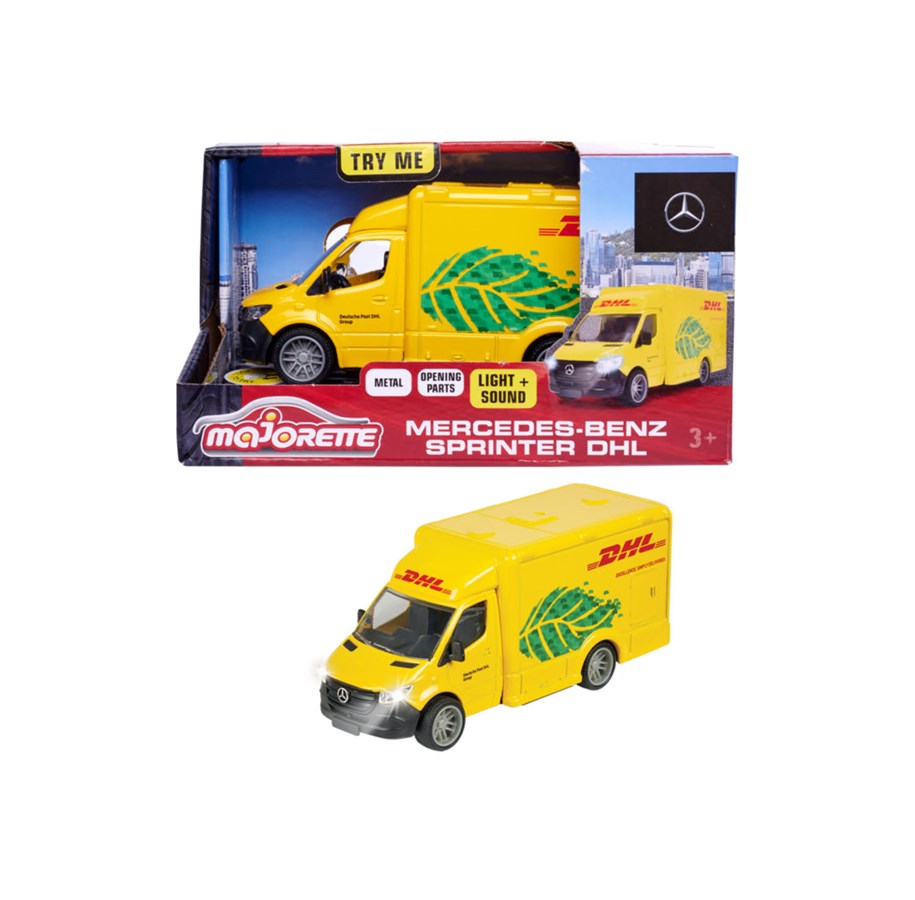 Leksaksbil - Majorette Grand Series - Mercedes-Benz Sprinter DHL - 213742000