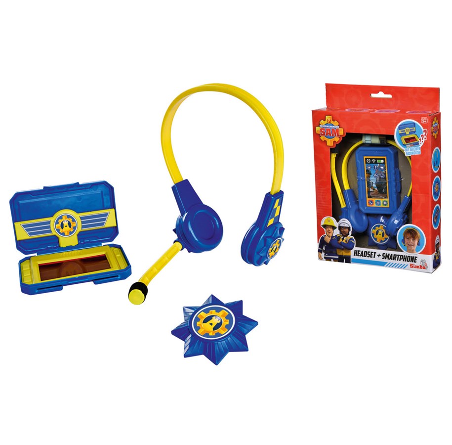 Dockor & Tillbehör - Simba Brandman Sam Polisset med Headset och Smarttelefon - 109252513038