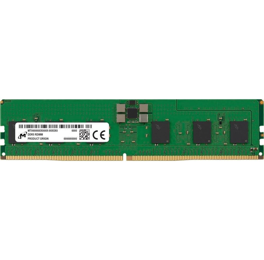 RAM - Crucial Micron DDR5-6400 Registrerad/ECC - 64GB - CL52 - Single Channel (1 pcs) - Grön - MTC40F2046S1RC64BD2R