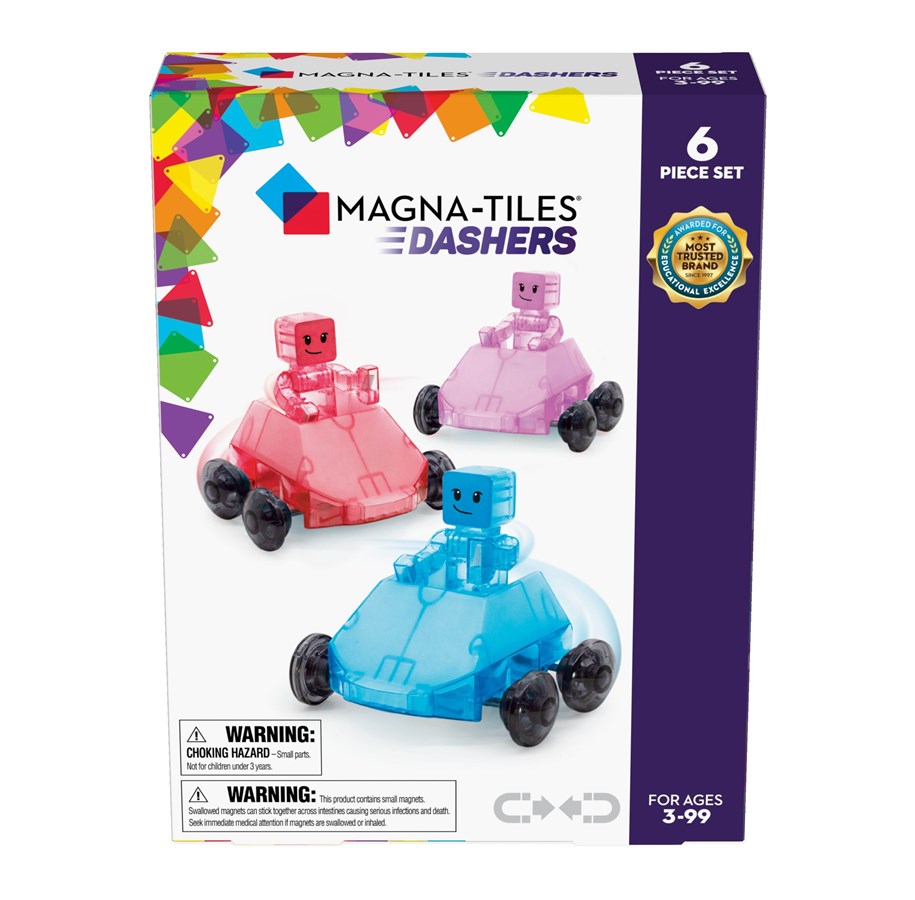 Byggset - Magna-Tiles Dashers bilar och figurer 6 delar - 90234