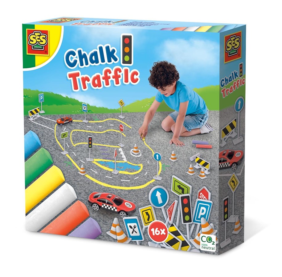 Kreativa spel - SES Creative Chalk Traffic - 02203