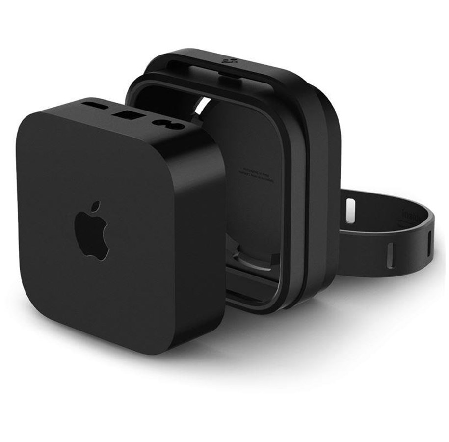 Mobile - Covers & Cases - Spigen Silicone Fit Mount - black - Apple TV 4K 3th Gen (2022) - AMP05858