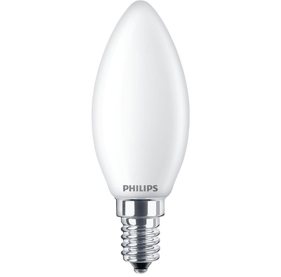 Glödlampor - Philips LED-glödlampa CorePro Candle 6.5W/840 (60W) matte E14 - 929002028315