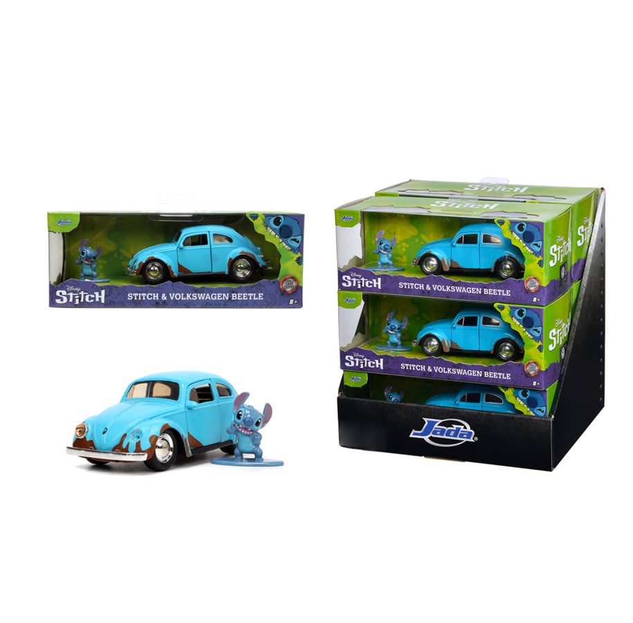 Leksaksbil - Jada Toys Lilo & Stitch 1959 VW Bubbla med Stitch Figur 1:32 - 253073001