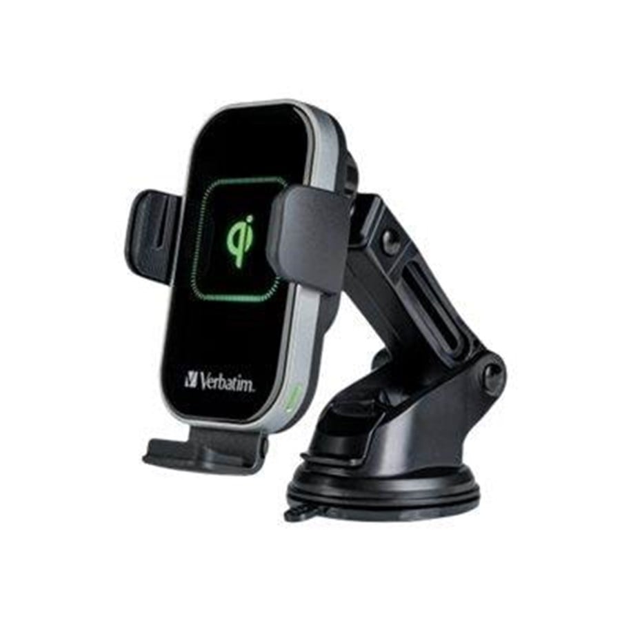 Mobile - Adapters & Chargers - Verbatim Car Wireless Charging Holder - 15 Watt - 49553