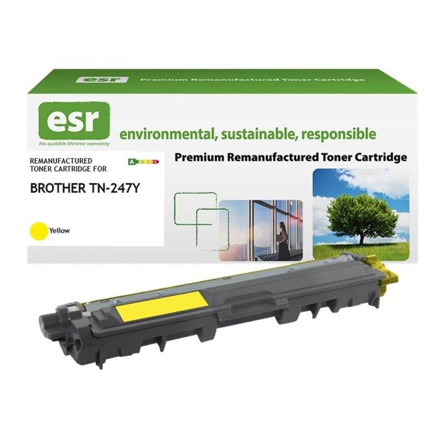 Skrivartillbehör-bläck-toner - ESR - yellow - compatible - remanufactured - toner cartridge (alternative for: Brother TN247Y) - K18604X1
