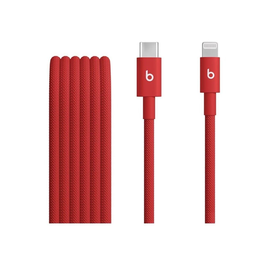USB-kabel - Apple Beats USB-C to Lightning Woven Cable (1.5 m / 5 ft.) – Rapid Red - MFEH4ZM/A