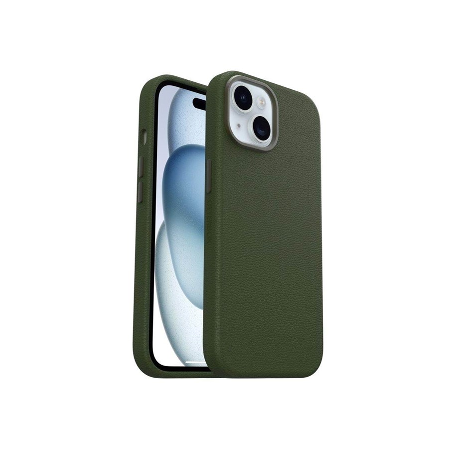 Mobile - Covers & Cases - OtterBox Symmetry Cactus Leather Apple iPhone 15 Cactus Groove - green - 77-95726
