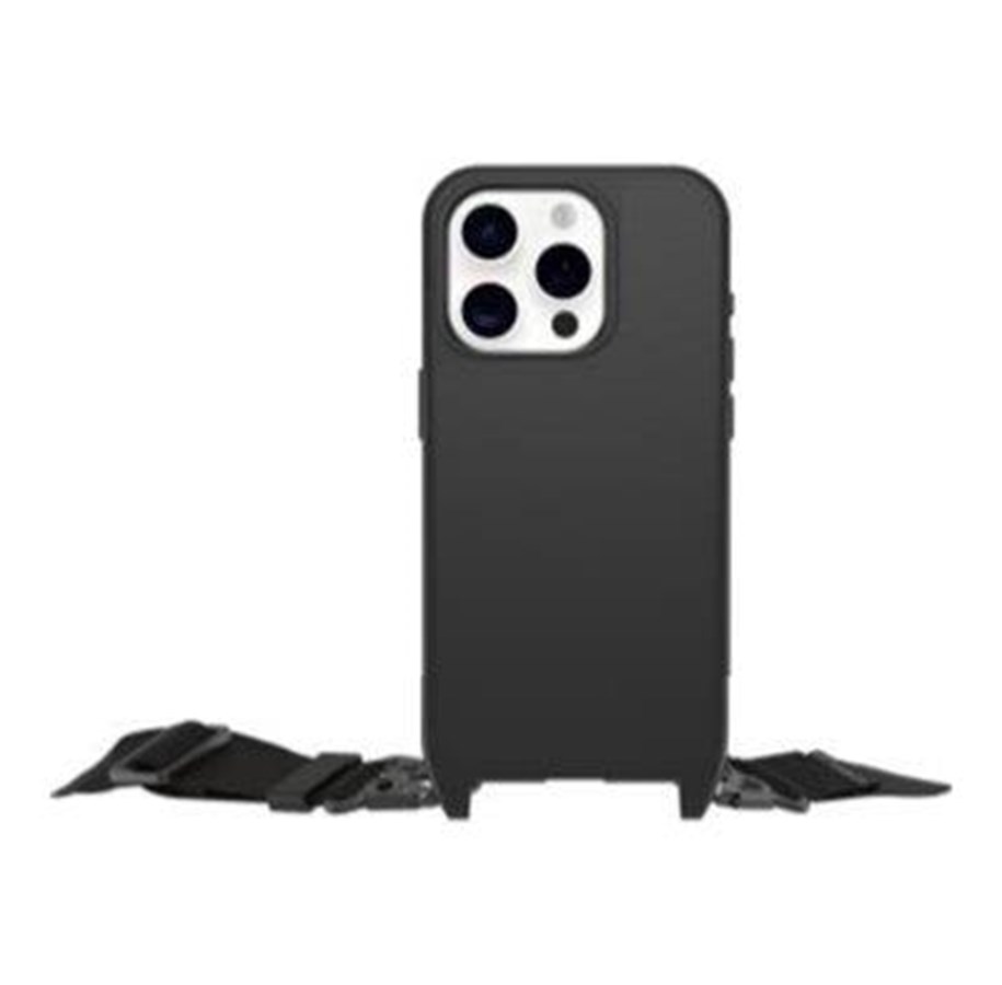 Mobile - Covers & Cases - OtterBox React Necklace MagSafe Apple iPhone 16 Pro Max - black - ProPack - 77-96833
