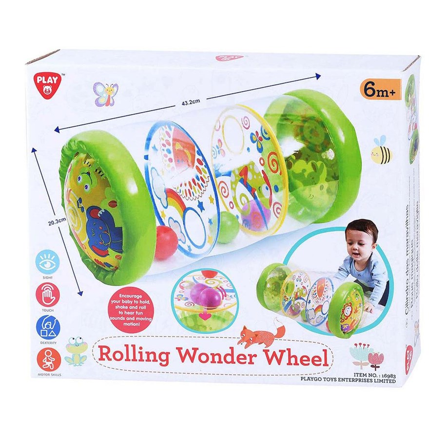 Babyleksaker - PLAY Rolling Wonder Wheel with Balls Inflatable 43cm - 16983