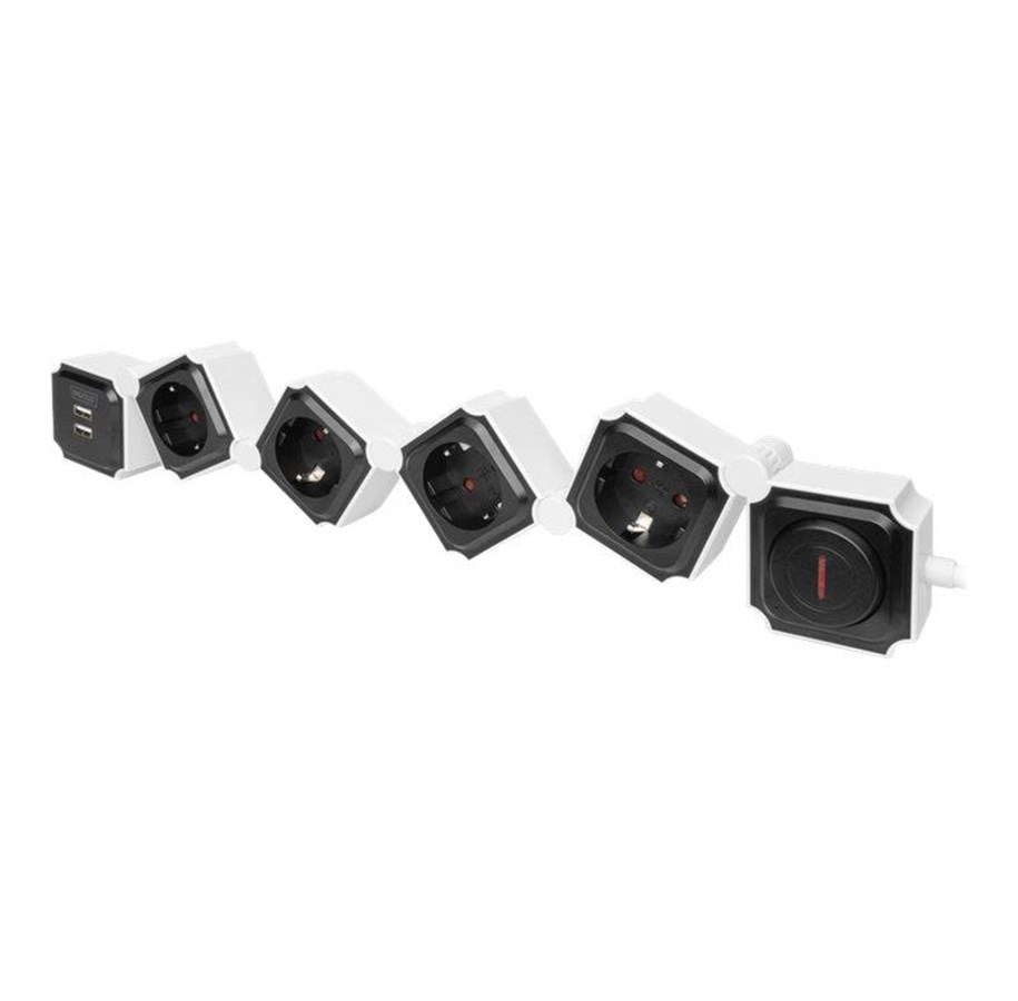 Strömkabel (extern) - DIGITUS DA-70620 - power strip - 3680 Watt - DA-70620