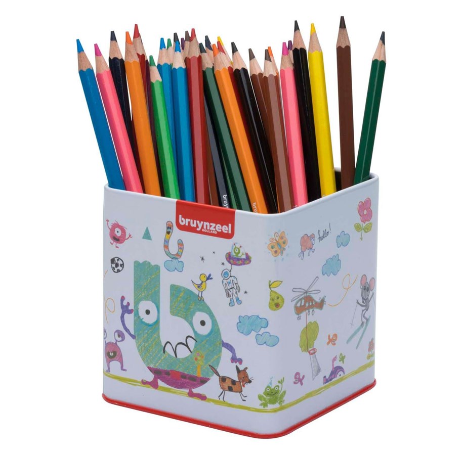 Kreativa spel - Bruynzeel Super Colored Pencils Tin with 60 Colors - 60516060