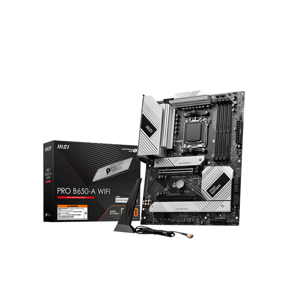 Moderkort - MSI PRO B650-A WIFI Moderkort - AMD B650 - AMD AM5 - DDR5 RAM - ATX - PRO B650-A WIFI