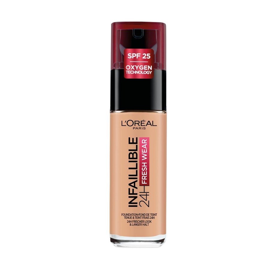 Smink - L`Oreal Paris Infaillible 24h Fresh Wear, All-Day Wear, Liquid Foundation, 235, Honey, SPF 25, 30 ml - 3600523614530