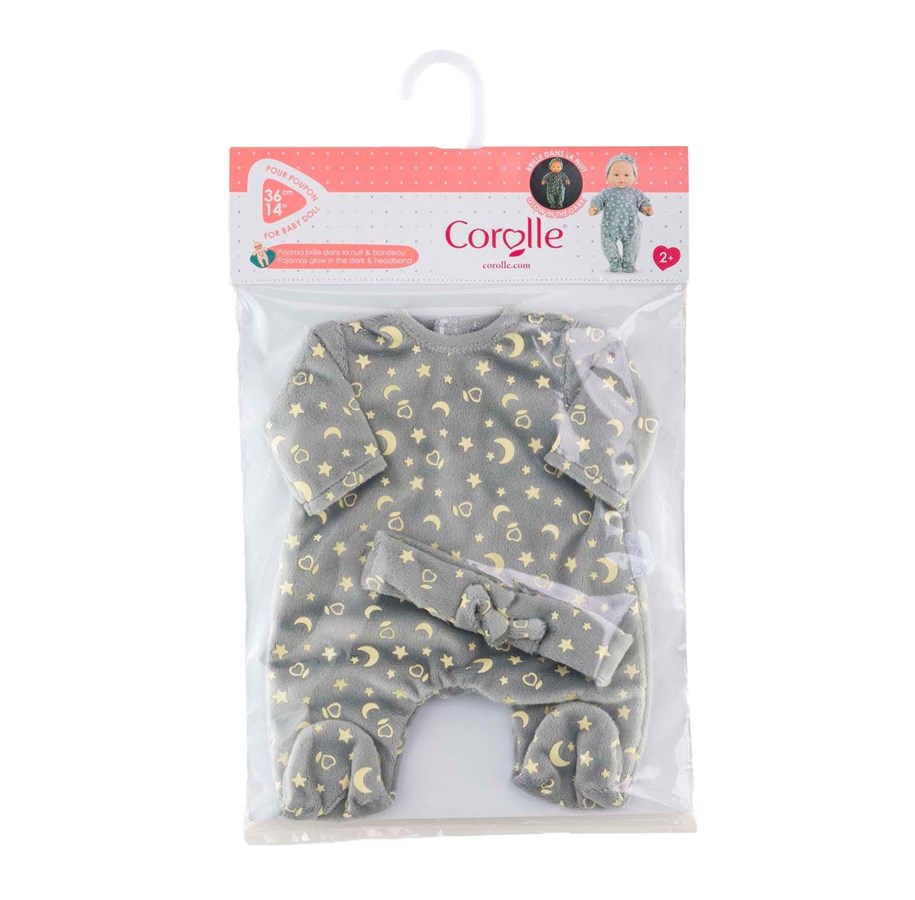 Dockor & Tillbehör - Corolle - Dolls Pyjama Glitter in the Dark and Headband 36cm - 9000141680