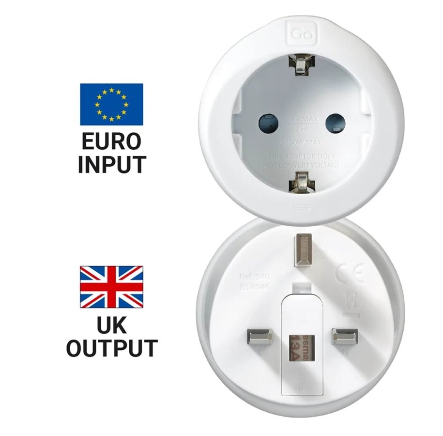 Mobile - Adapters & Chargers - Go Travel UK–EU adapter - 5016326005402