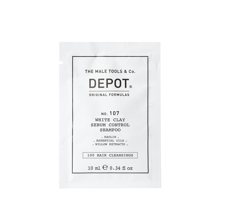 Hårvård - Depot Cleansing No. 107 Kaolin Hair Shampoo 10 ml. - 8032274086949