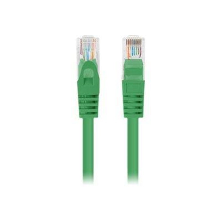Nätverkskabel - Lanberg patch cable - 50 cm - RAL 6024 - Grön - 0.5m - PCU6-20CC-0050-G