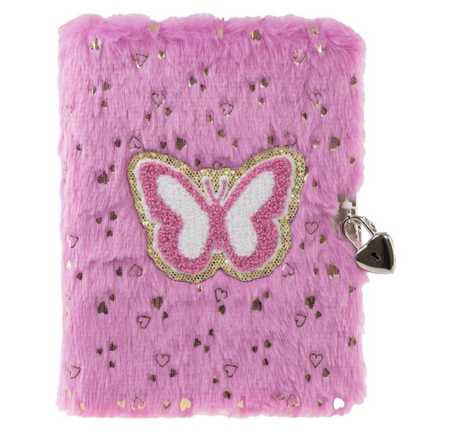 Block och Anteckningsböcker - Tinka DIARY PLUSH ROSA SOMMERFUGL - 8-802166