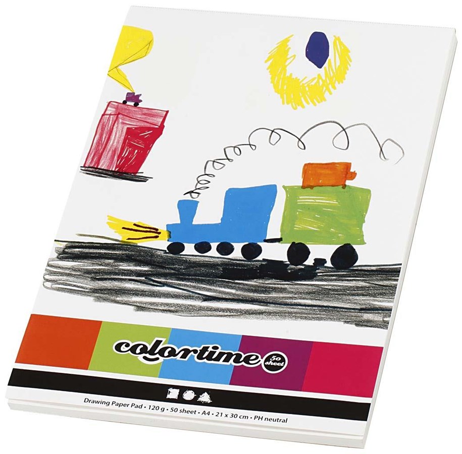 Kreativa spel - Creativ Company Drawing pad White A4 120gr 50 sheets - 22120