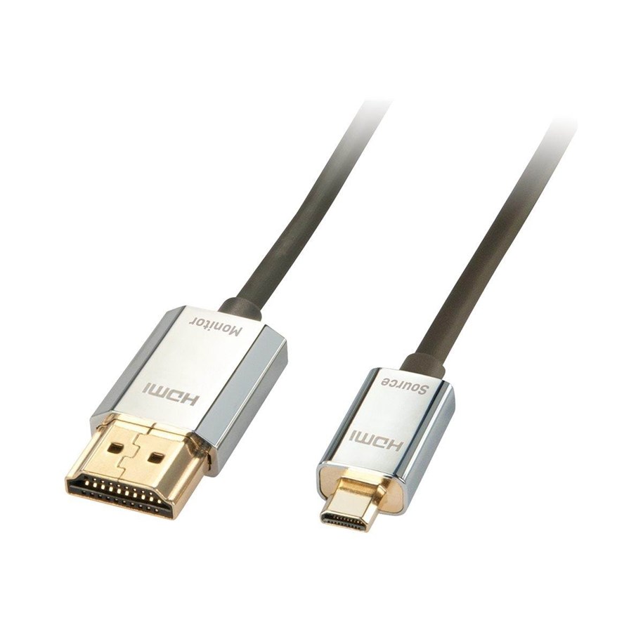 Displaykabel - Lindy CROMO Slim High Speed HDMI to micro HDMI Cable with Ethernet - 41679