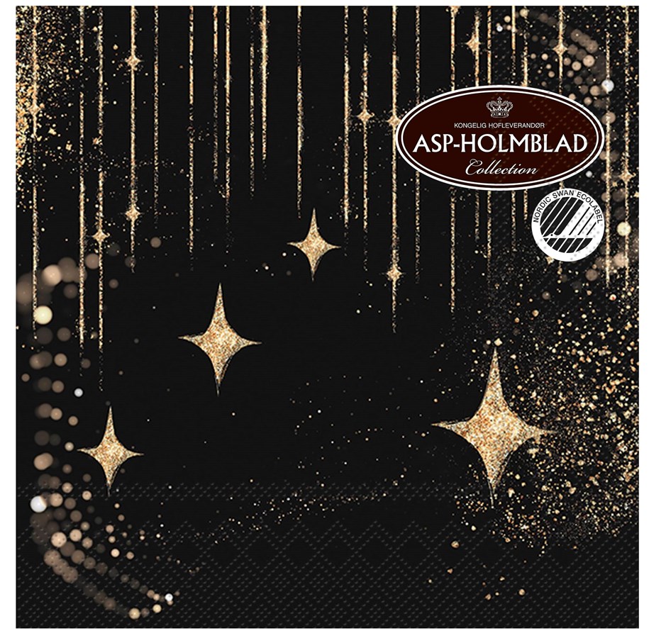 Decoration - Asp-Holmblad Servetter "New Year Night Sky" - 97321