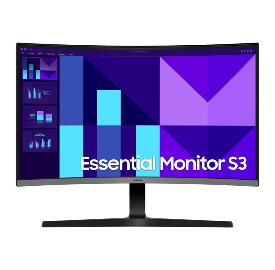 Skärm - 27" Samsung Essential S3 S27D396GAU - 1920x1080 (FHD) - 100Hz - VA - LS27D396GAUXEN