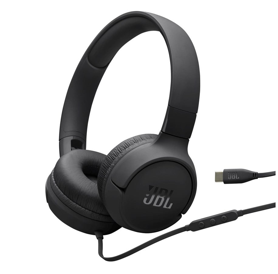 Hörlurar / Headset - JBL Tune 520C USB-C Wired On-ear Headphones Black - JBLT520CBLK