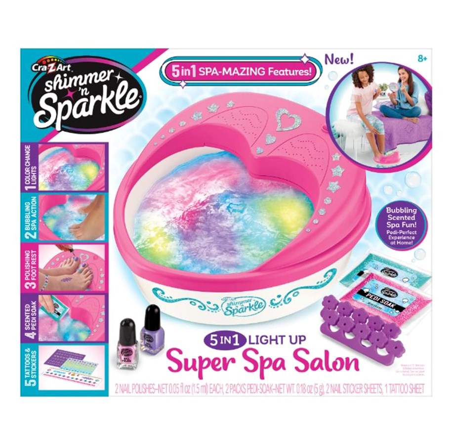 Kreativa spel - Shimmer n Sparkle 5 IN 1 LIGHT UP SPA SALON - 65628