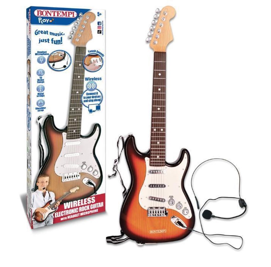 musikinstrument - Bontempi Elektrisk rockguitar med headset - 241320